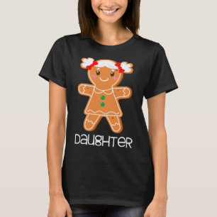 Gingerbread Daughter Christmas Matching Pyjamas Fa T-Shirt
