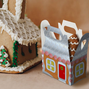 Gingerbread Decorating Party Kids Christmas House Favour Box