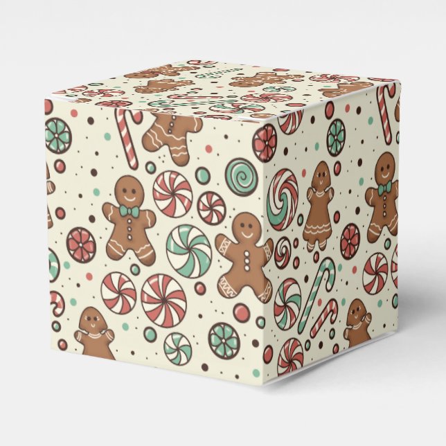 Gingerbread Delight Favor Box (Front Side)