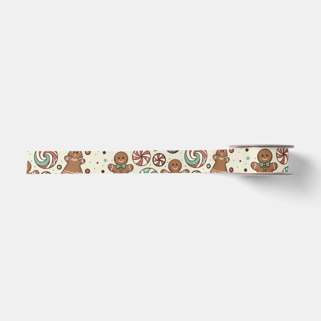 Gingerbread Delight Satin Ribbon (Front)