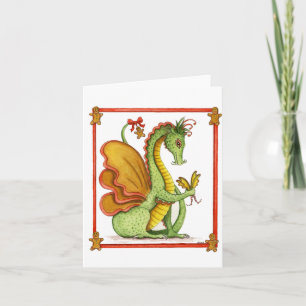 Gingerbread Dragon Holiday Card