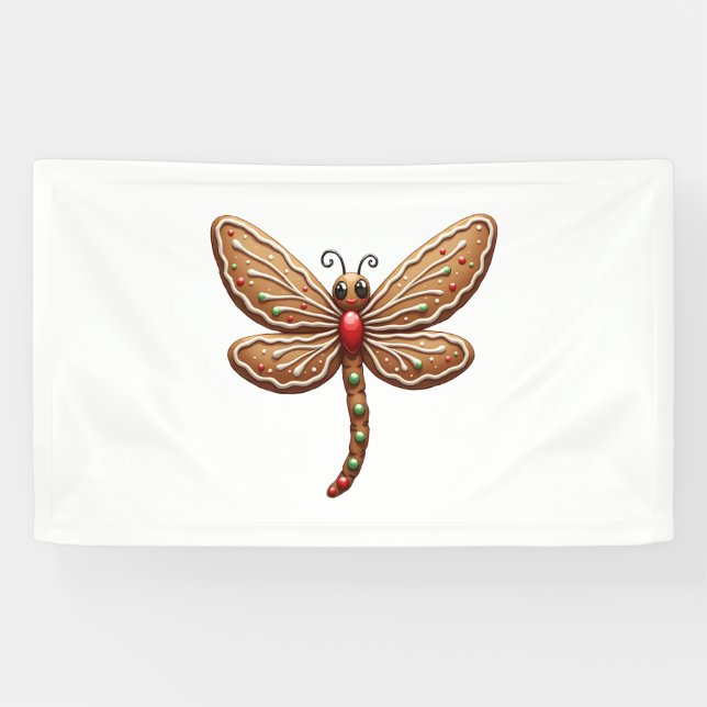 Gingerbread Dragonfly Banner (Horizontal)