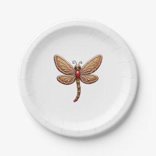 Gingerbread Dragonfly Paper Plate