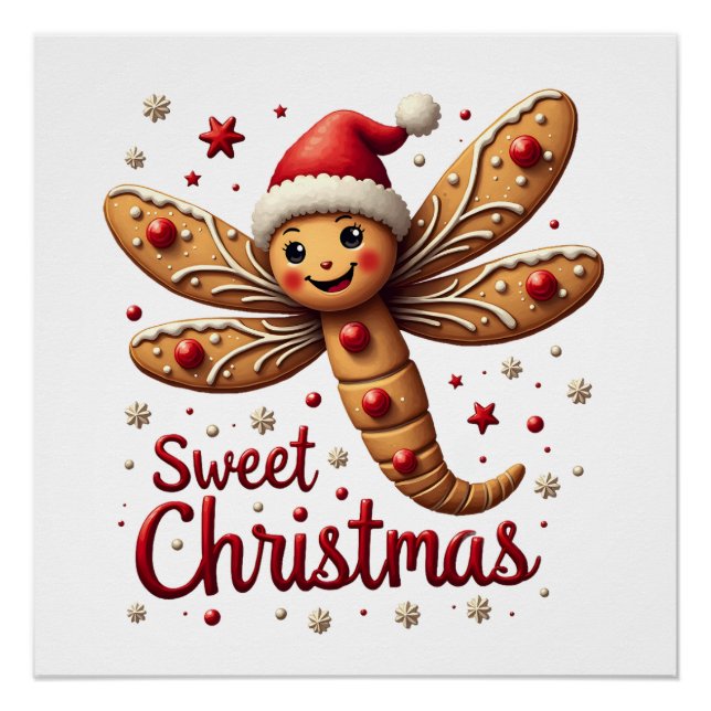 Gingerbread Dragonfly Poster (Front)