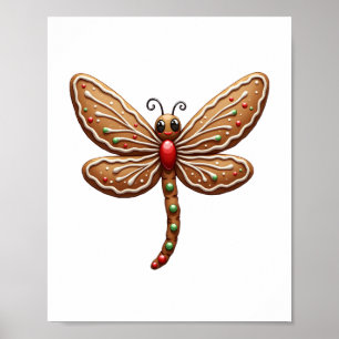 Gingerbread Dragonfly Poster