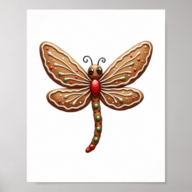 Gingerbread Dragonfly Poster (Front)