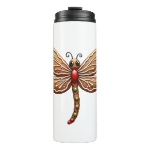 Gingerbread Dragonfly Thermal Tumbler