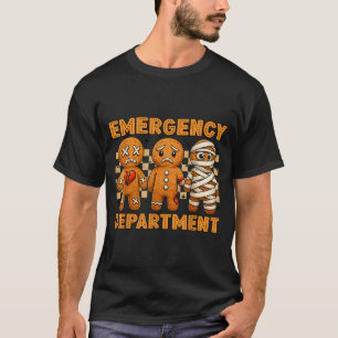 Gingerbread Emergency Department Christmas Nurse D T-Shirt