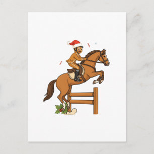Gingerbread Equestrian Christmas 2026 Holiday Postcard