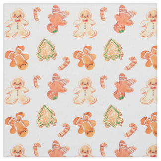 Gingerbread Man Fabric | Zazzle.co.uk