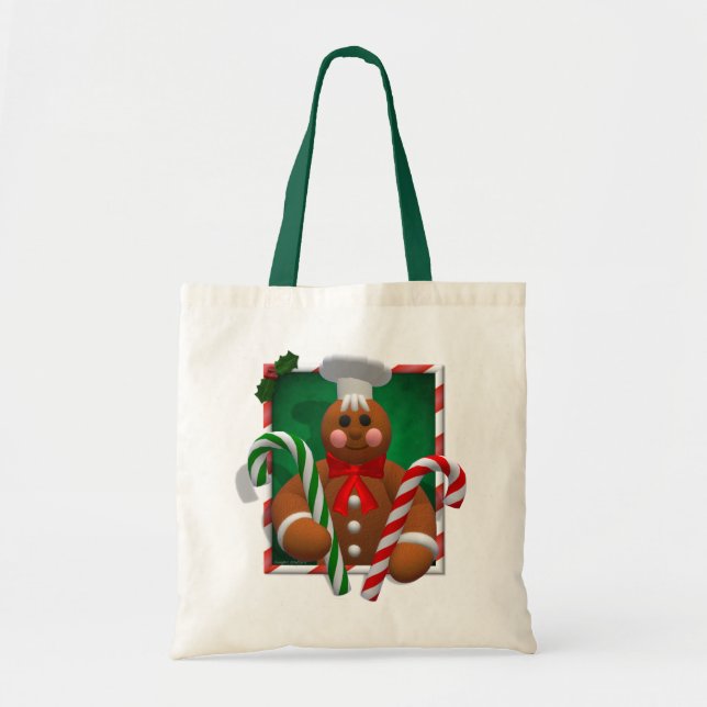 Gingerbread Family: Candy Boy Tote Bag (Front)