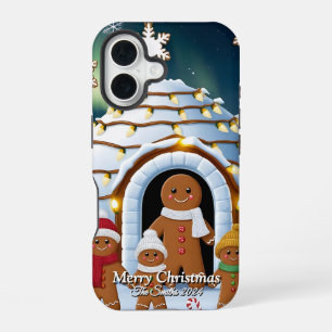 Gingerbread Family Christmas iPhone 16 Case