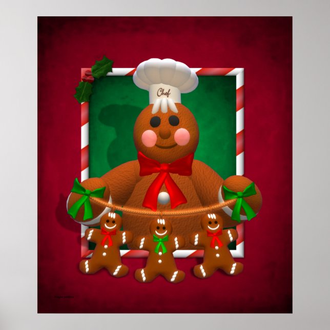 Gingerbread Family: Funny Baker Poster (Front)