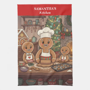 Gingerbread Family Holiday Kitchen Towel