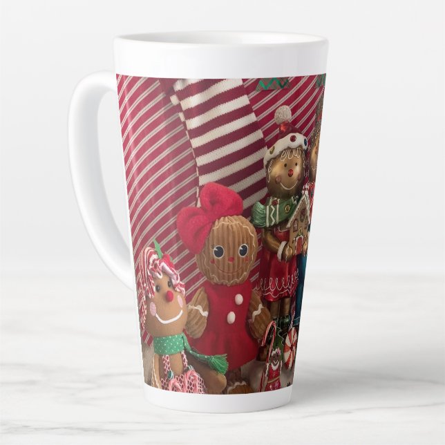Gingerbread family latte mug (Left Angle)