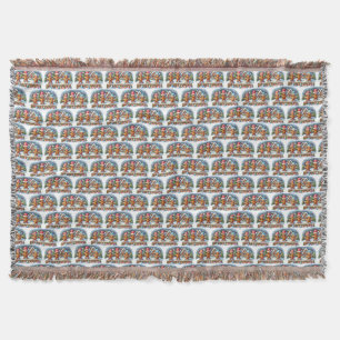 Gingerbread Family Snowy Christmas Scene Throw Blanket