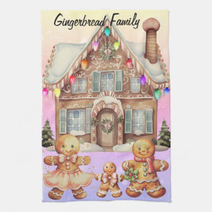Gingerbread Family Tea Towel
