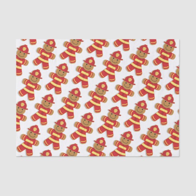 Gingerbread Firefighter | Tissue Paper (Front)