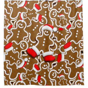 gingerbread, food, baking, bakery, pastries, cooki shower curtain
