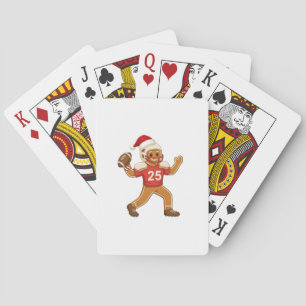 Gingerbread Football Christmas 2026 Holiday Sports Playing Cards