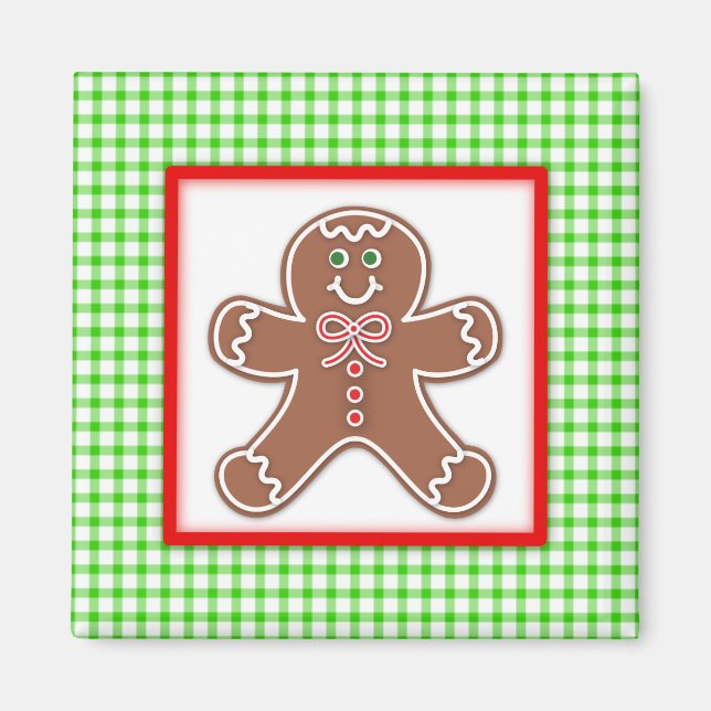 Gingerbread Friends Boy Magnet (Front)