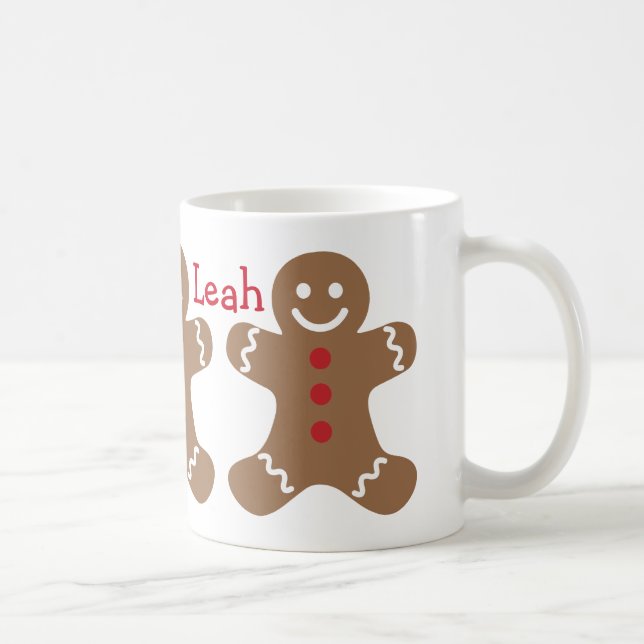 Gingerbread Friends Personalised Christmas Mug (Right)