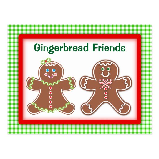 Gingerbread Friends Postcard