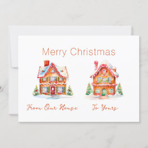 Gingerbread "From Our House" Christmas Card