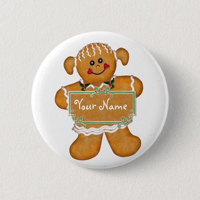 Gingerbread Fun 6 Cm Round Badge (Front)