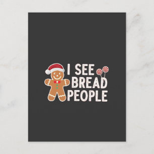 Gingerbread Funny Christmas baking holiday Postcard