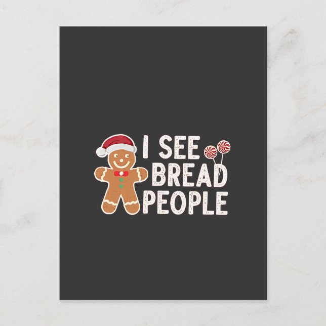  Gingerbread Funny Christmas baking holiday  Postcard (Front)