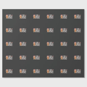  Gingerbread Funny Christmas baking holiday  Wrapping Paper