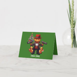 Gingerbread Gangster Holiday Card