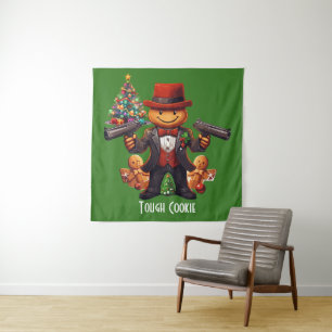 Gingerbread Gangster Tapestry