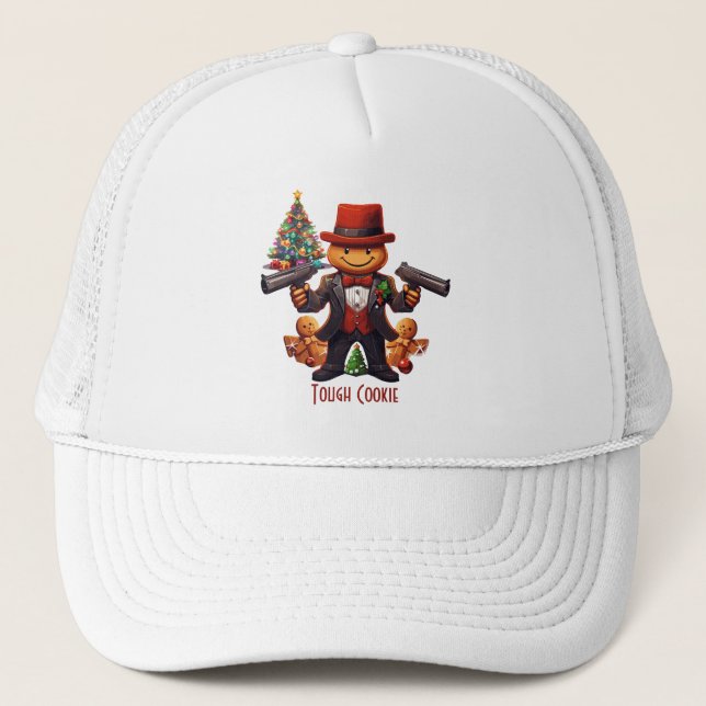 Gingerbread Gangster Trucker Hat (Front)