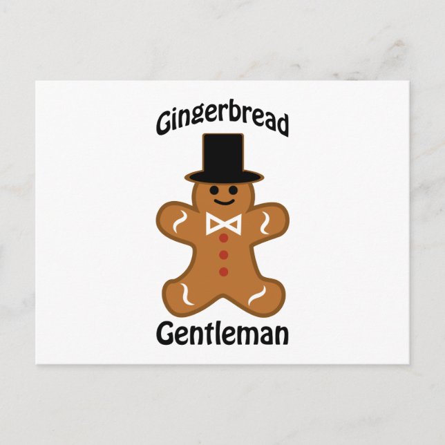 Gingerbread Gentleman Postcard (Front)