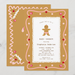 Gingerbread Girl Baby Shower Invitation