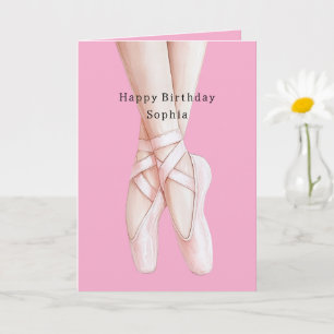 Gingerbread Girl Ballerina Ballet Birthday Card