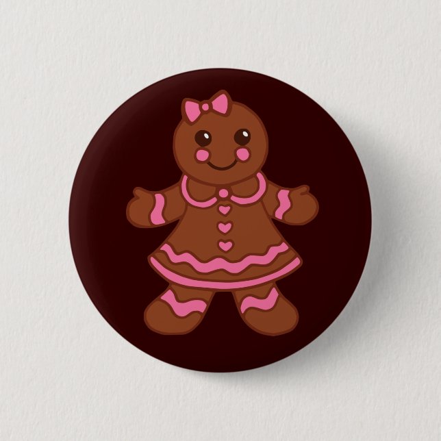 Gingerbread Girl Button (Front)