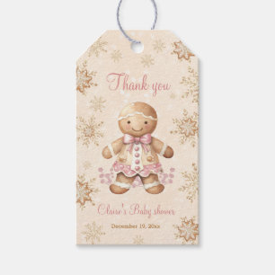 Gingerbread Girl Christmas Baby Shower Tags