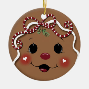Gingerbread girl Christmas ornament 