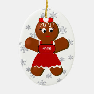 Gingerbread Girl Christmas Ornament