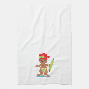 Gingerbread Girl Christmas Towel