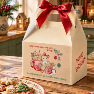 Gingerbread Girl Cookie Personalised Cookie Favour Box