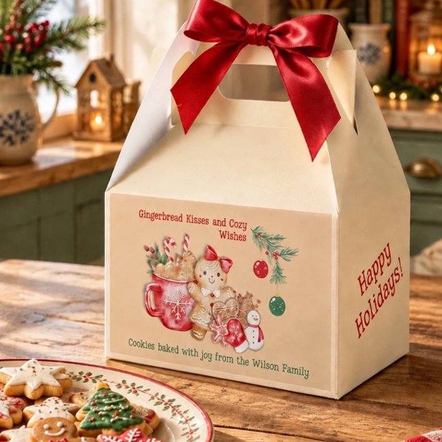 Gingerbread Girl Cookie Personalised Cookie Favour Box (Creator Uploaded)