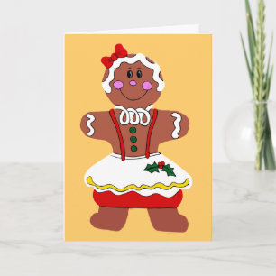 Gingerbread Girl Holiday Card