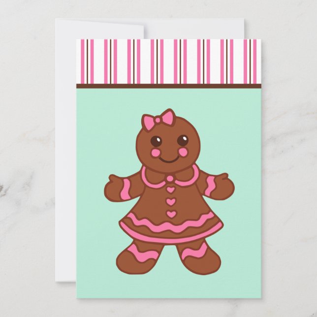 Gingerbread Girl Invitations (Front)