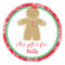 Gingerbread Girl Kids Gift Tag Christmas Sticker