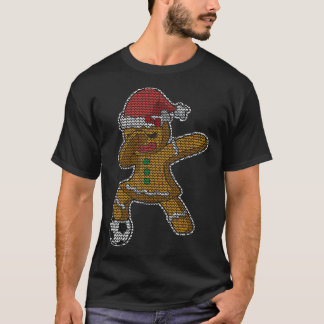 Gingerbread Girl Player Christmas Knit Pattern T-Shirt
