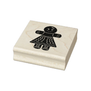 Gingerbread Girl Rubber Stamp